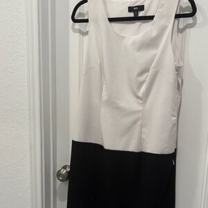H&M Black and White Midi Dress